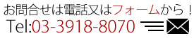 お問合せは電話(03-3918-8070)又はココをクリック！